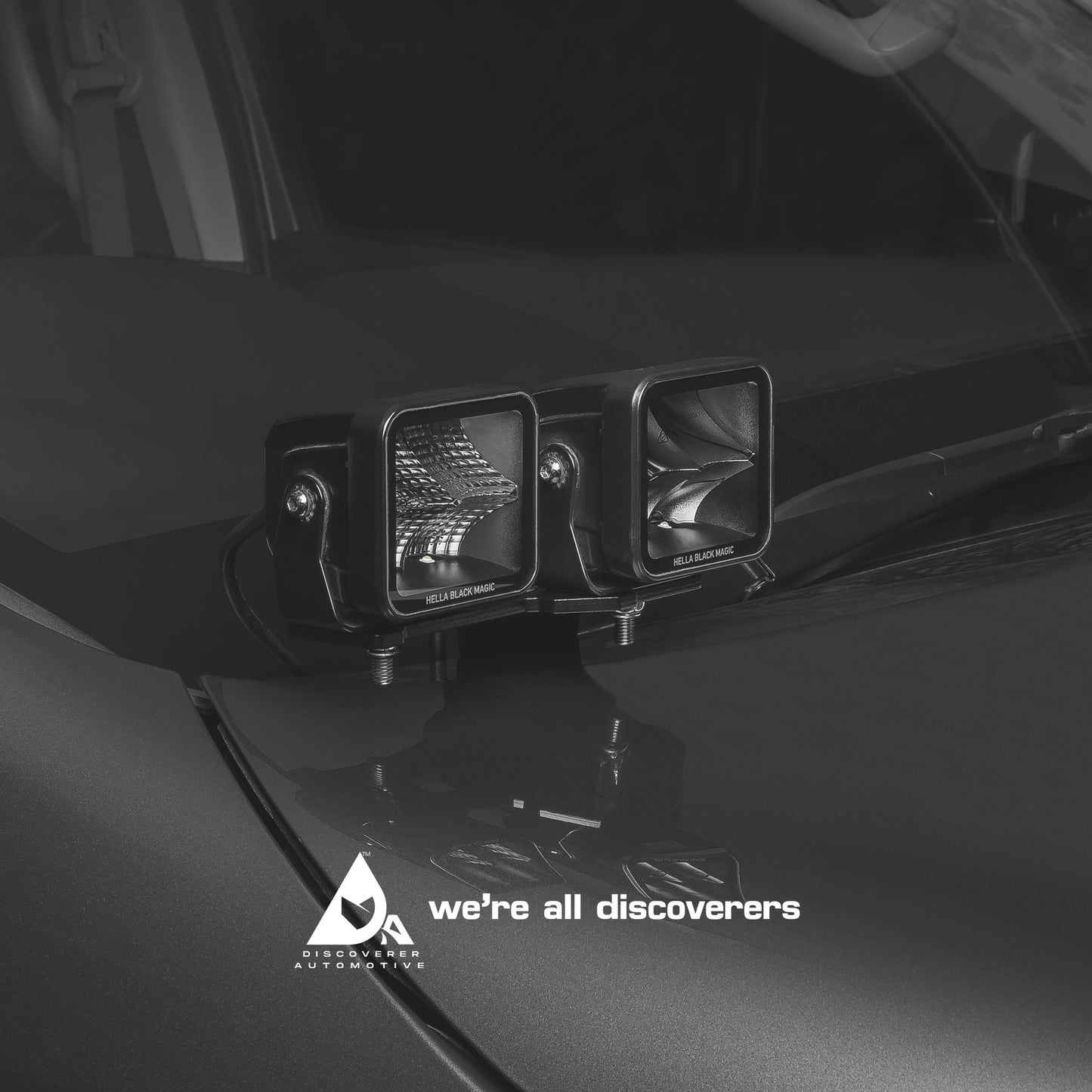 DUAL DITCH LIGHT BRACKET / BONNET LIGHT MOUNT FOR TOYOTA HILUX 2016-2024