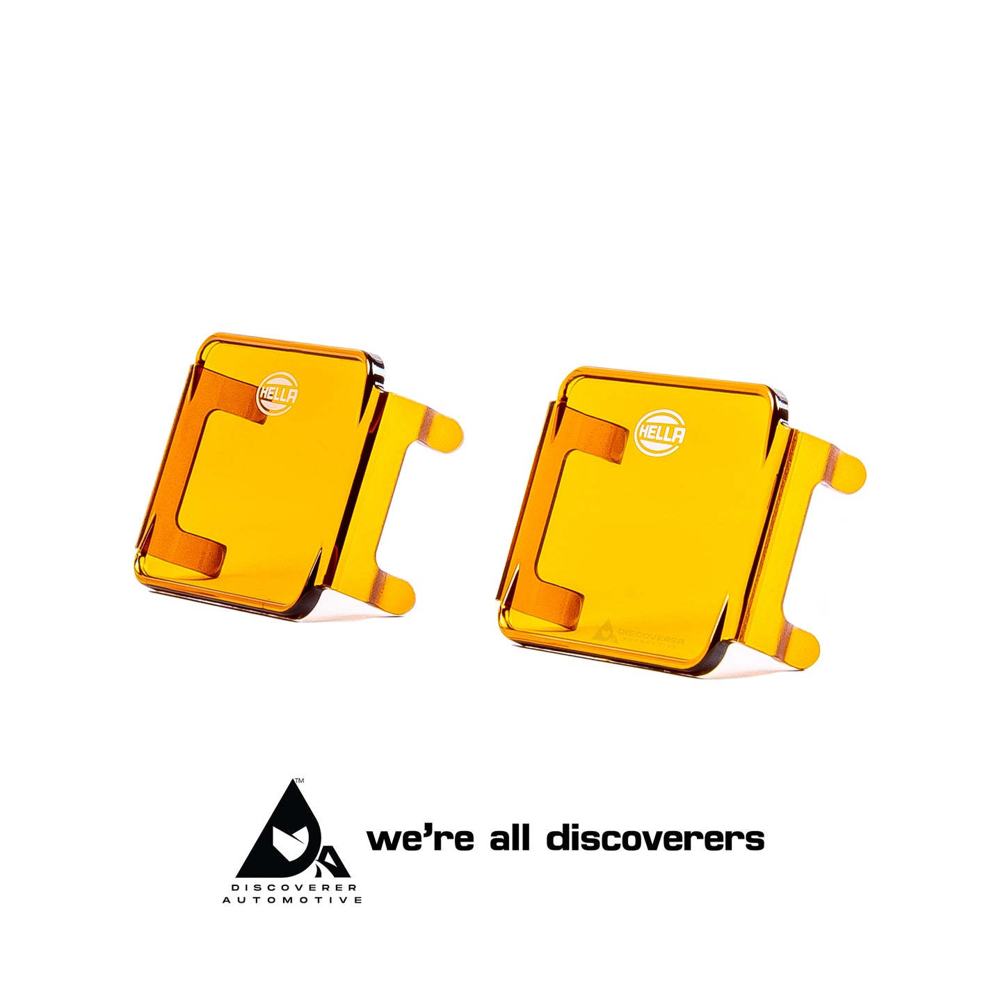 HELLA BLACK MAGIC 3.2" AMBER LENS COVERS (PAIR)