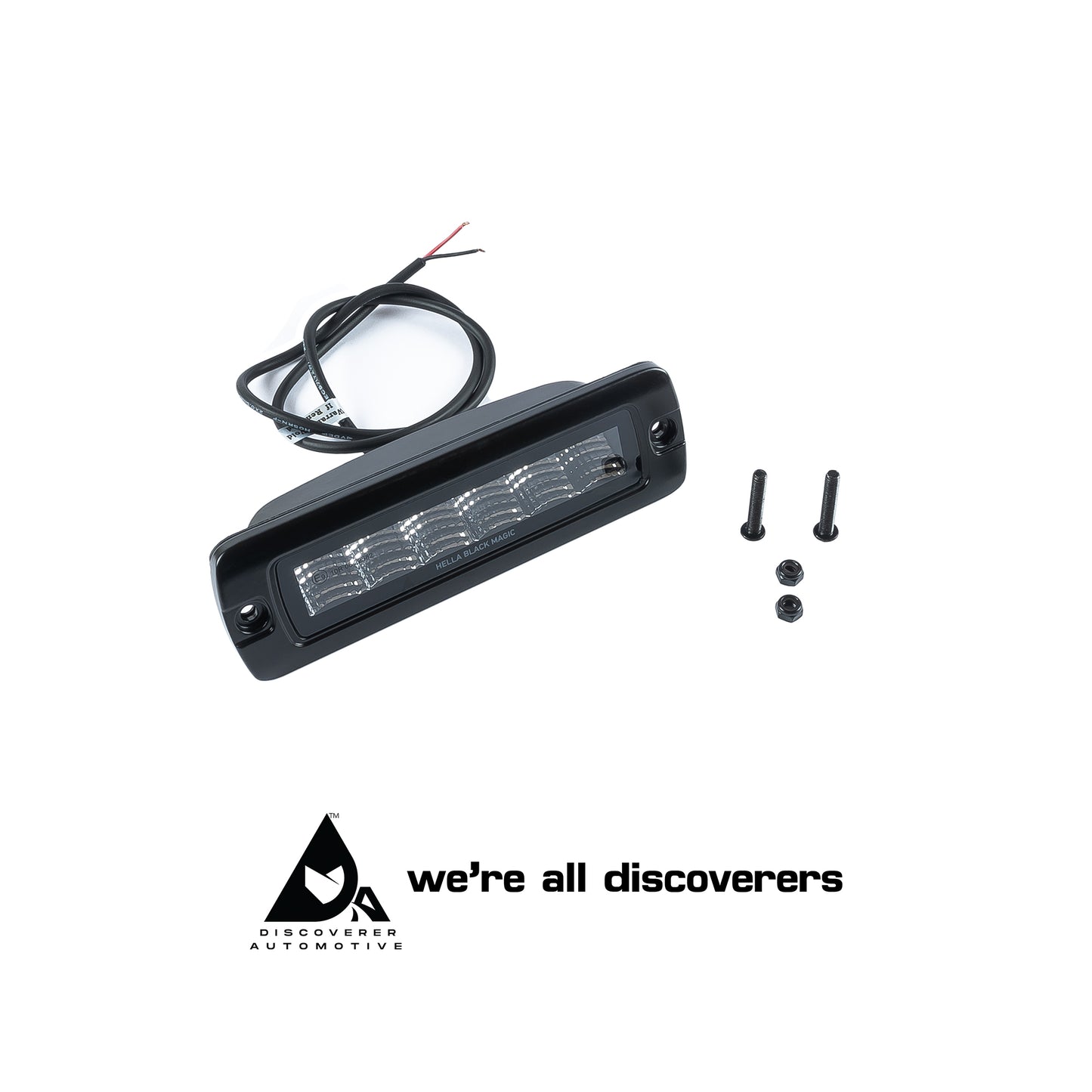 HELLA BLACK MAGIC 6.2" FLUSH FIT FLOOD BEAM Mini Light Bar