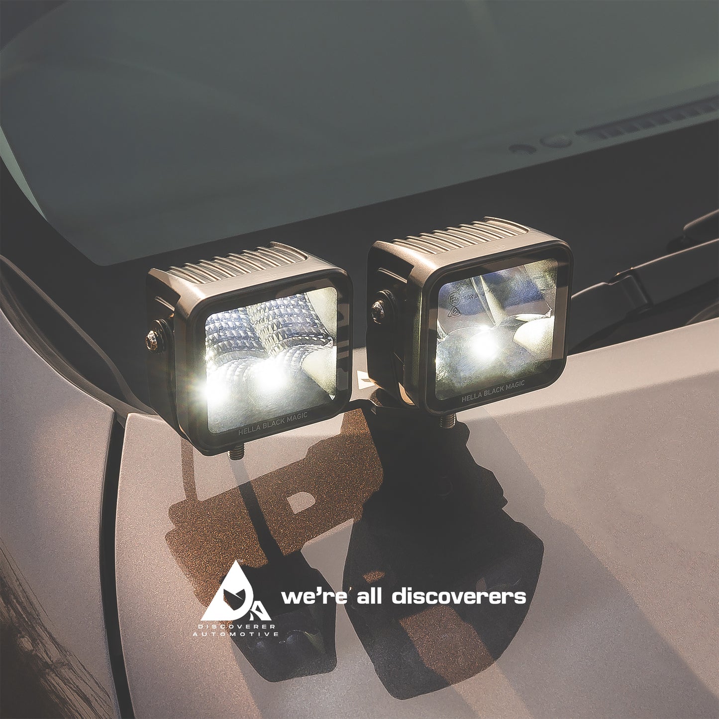 DUAL DITCH LIGHT BRACKET / BONNET LIGHT MOUNT FOR TOYOTA HILUX 2016-2024