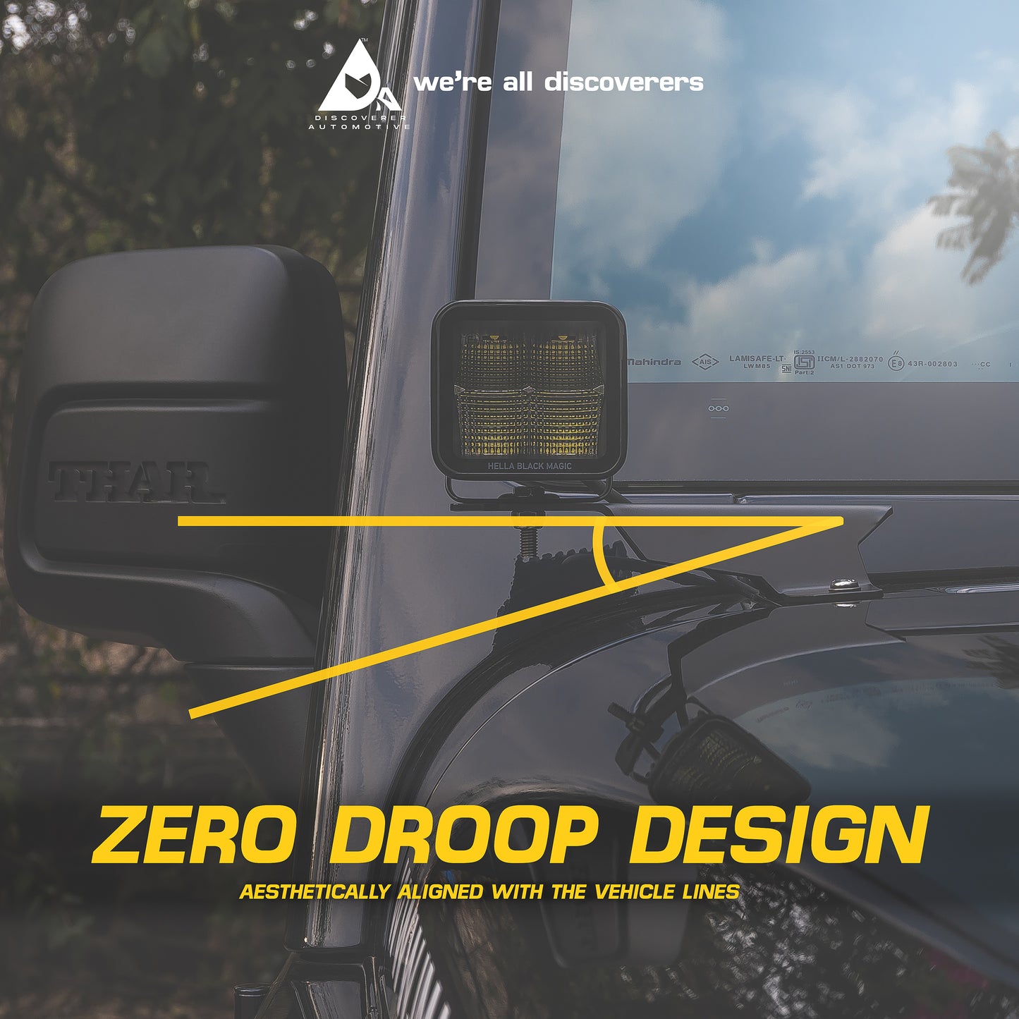 DUAL LIGHT/BONNET LIGHT BRACKET FOR NEW THAR & ROXX (2020-2024)