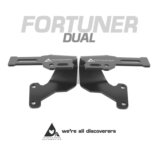 DUAL DITCH LIGHT BRACKET / BONNET LIGHT MOUNT FOR TOYOTA FORTUNER 2016-2024