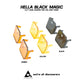 HELLA BLACK MAGIC 3.2" AMBER LENS COVERS (PAIR)