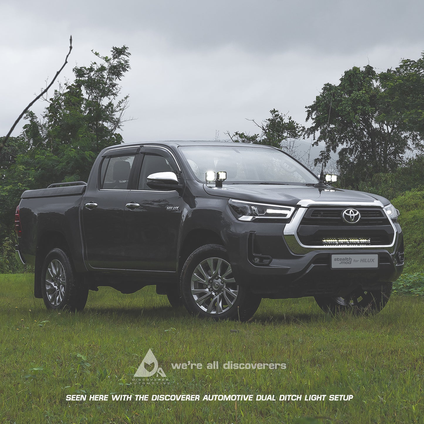 STEALTH-MOD FRONT GRILLE LIGHTBAR BRACKET FOR HILUX