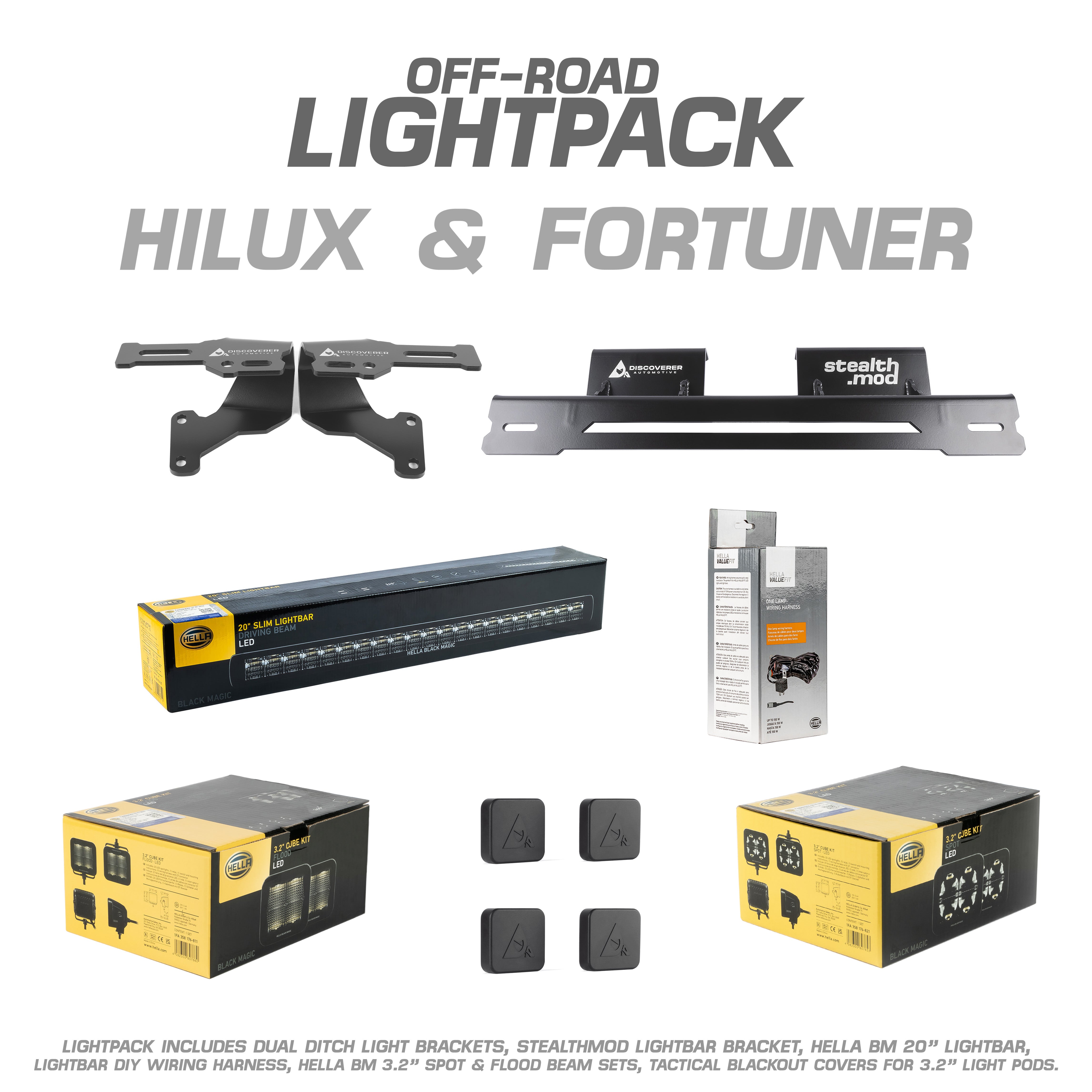 OFF-ROAD LIGHTPACK FOR HILUX & FORTUNER (2016-2025) – Discoverer